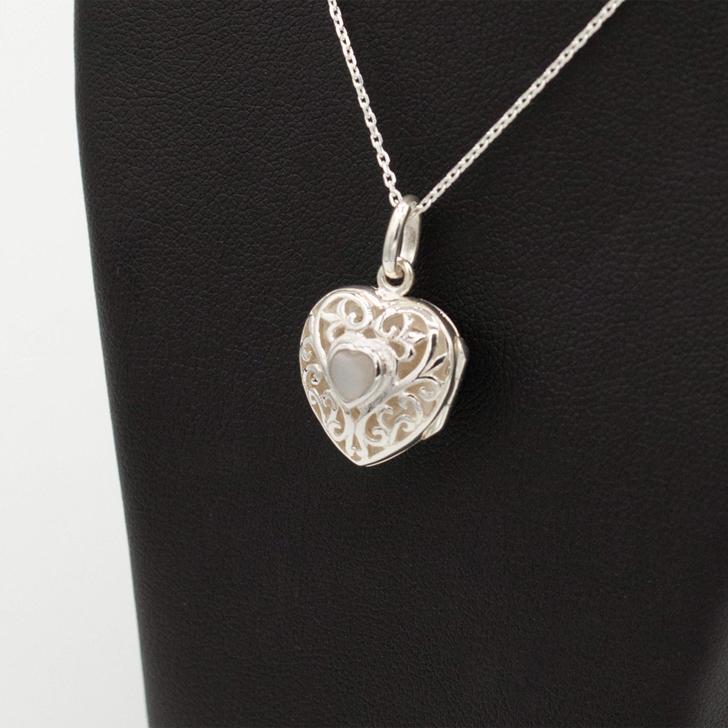 Silver Locket with White Stone | Willow
