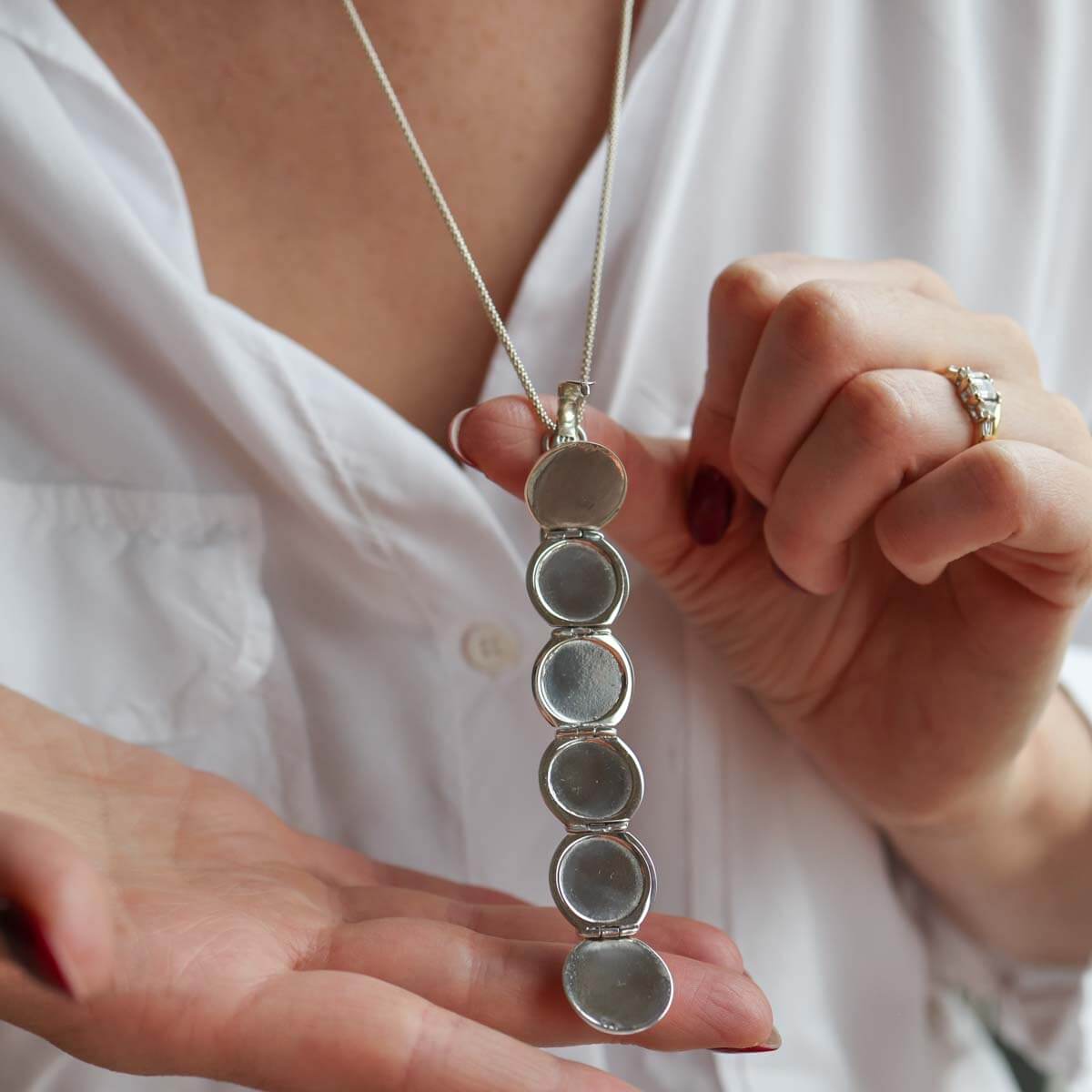 model showing multi image locket