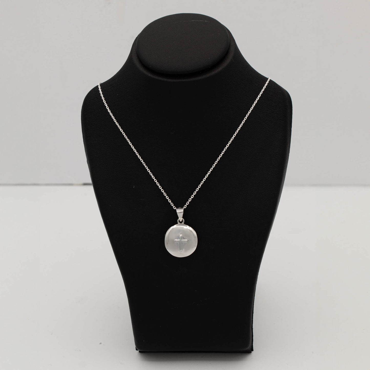 Silver Photo Locket Necklace with cross | Faith