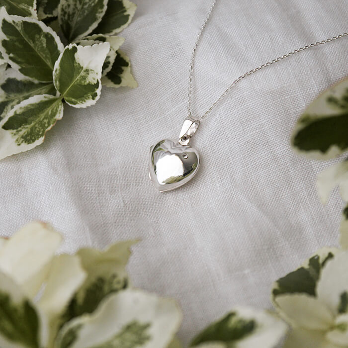 Heart locket with Cubic Zirconia | Joanna