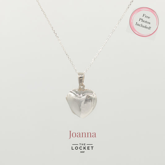 Heart locket with Cubic Zirconia | Joanna