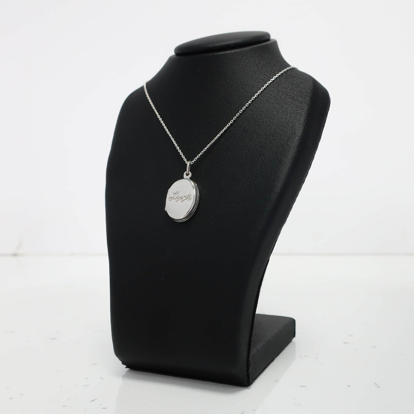 Silver Oval  Locket | Love