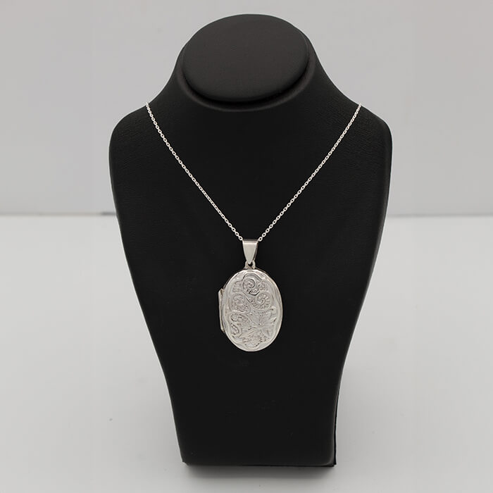 Large Oval  Sterling Silver Locket | Madeline
