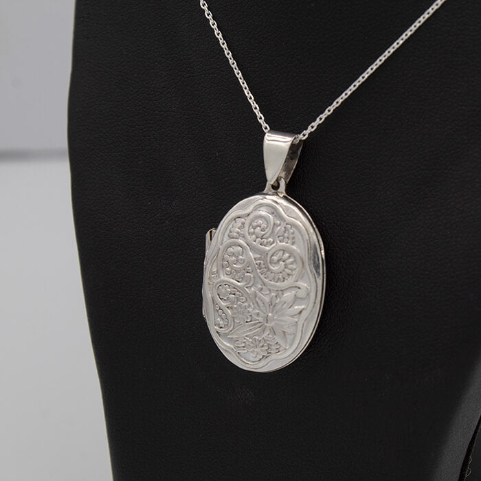Large Oval  Sterling Silver Locket | Madeline