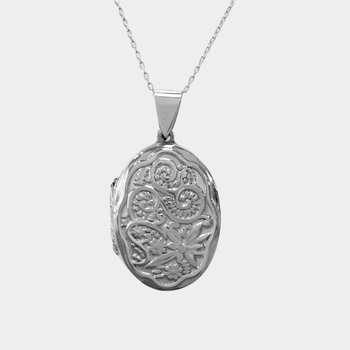 Large Oval  Sterling Silver Locket | Madeline