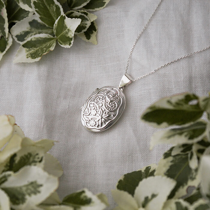 Large Oval  Sterling Silver Locket | Madeline