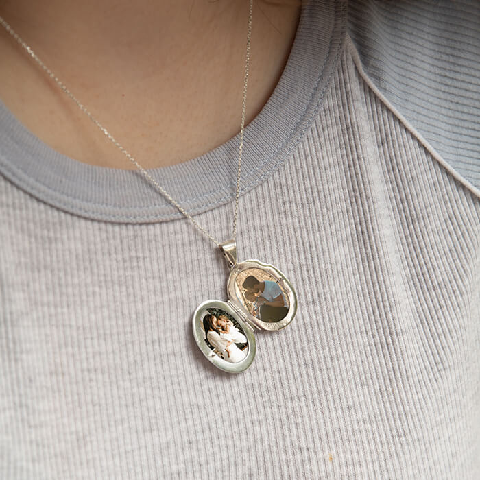 Large Oval  Sterling Silver Locket | Madeline